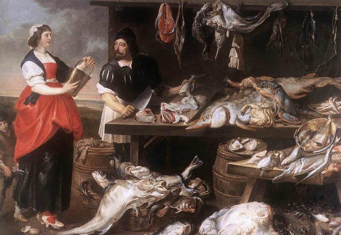 Adriaen Van Utrecht Fishmonger's Stall